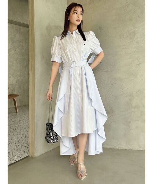 dazzlin(ダズリン)の「【POLO BCS コラボ】ヘムレイヤードシャツワンピース(ワンピース・レディース・ブルー/ネイビー/チャコールグレー・SMALL/MEDIUM)」の7枚目の写真