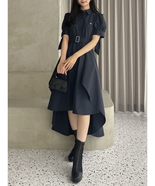 dazzlin(ダズリン)の「【POLO BCS コラボ】ヘムレイヤードシャツワンピース(ワンピース・レディース・ブルー/ネイビー/チャコールグレー・SMALL/MEDIUM)」の15枚目の写真