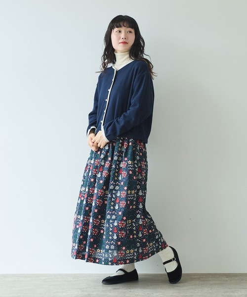 bulle de savon（ビュルデサボン）の「秋の七草刺しゅう ギャザー