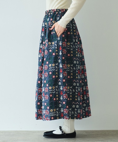 bulle de savon（ビュルデサボン）の「秋の七草刺しゅう ギャザー