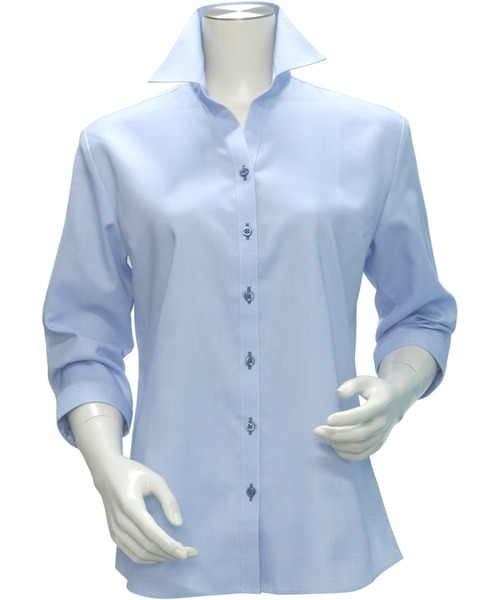 フォーマル ブラウス シャツ 超形態安定ノーアイロン スキッパー 7分袖ビジネスワイシャツ レディース BRICK HOUSE by TOKYO SHIRT フォーマル ブラウス シャツ 形態