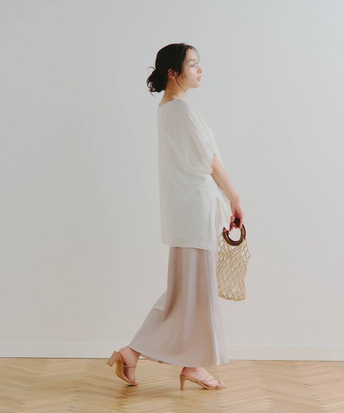 Droite lautreamont(ドロワットロートレアモン)の「SHARY CARN WGPO≪手洗い可能≫(ニット/セーター・レディース・オフホワイト/チャコールグレー/グリーン・M)」の6枚目の写真