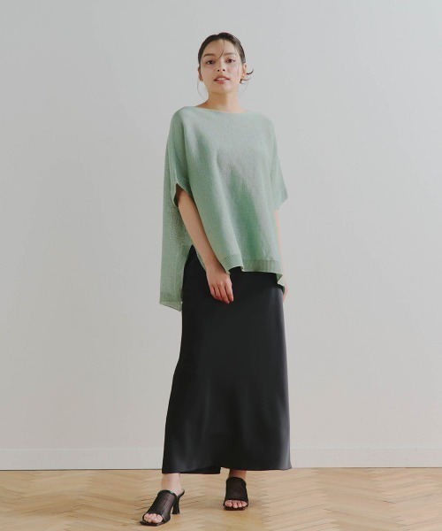 Droite lautreamont(ドロワットロートレアモン)の「SHARY CARN WGPO≪手洗い可能≫(ニット/セーター・レディース・オフホワイト/チャコールグレー/グリーン・M)」の17枚目の写真