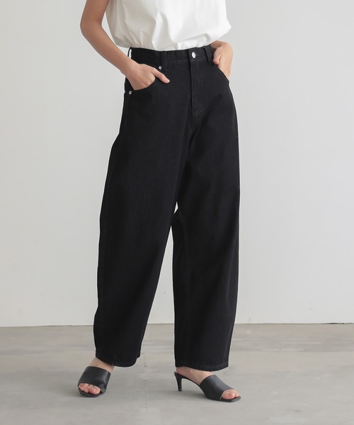 新色追加]カーブデニムパンツ【オーガニックコットン】（デニム