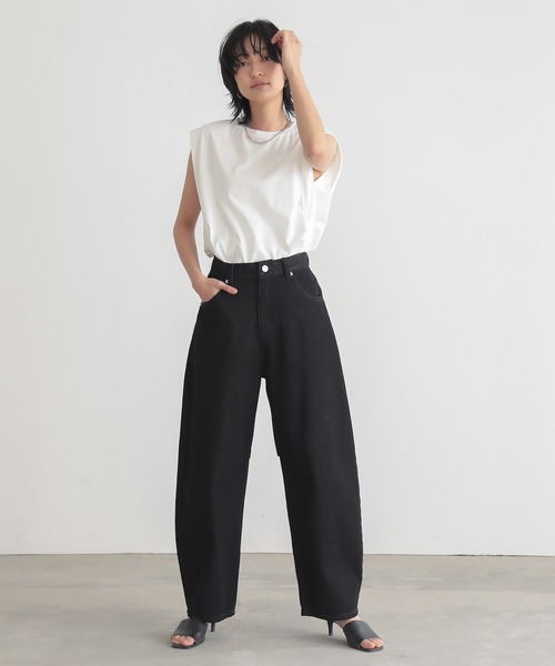 新色追加]カーブデニムパンツ【オーガニックコットン】（デニム