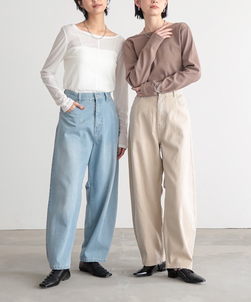 新色追加]カーブデニムパンツ【オーガニックコットン】（デニムパンツ