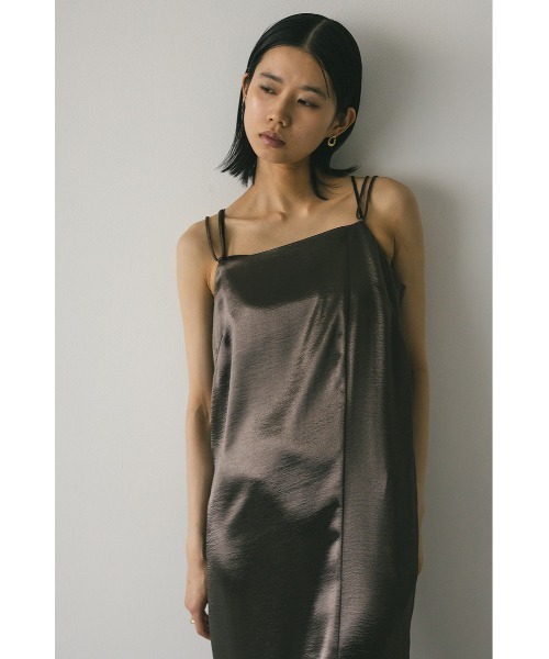 STYLEMIXER（スタイルミキサー）の「ミラーサテンストリングキャミワンピース（ワンピース・レディース・ブラウン/ブラック/サックスブルー・SMALL/MEDIUM）」の20枚目の写真