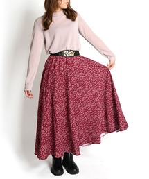 MARAI（マーライ）の「総柄 フレアロングスカート ニュアンスカラー（スカート）」