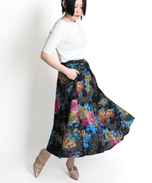 MARAI（マーライ）の「総柄 フレアロングスカート ニュアンスカラー（スカート）」