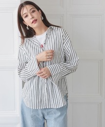 DONOBAN | 【pufe】ストライプオーバーシャツ(シャツ/ブラウス)
