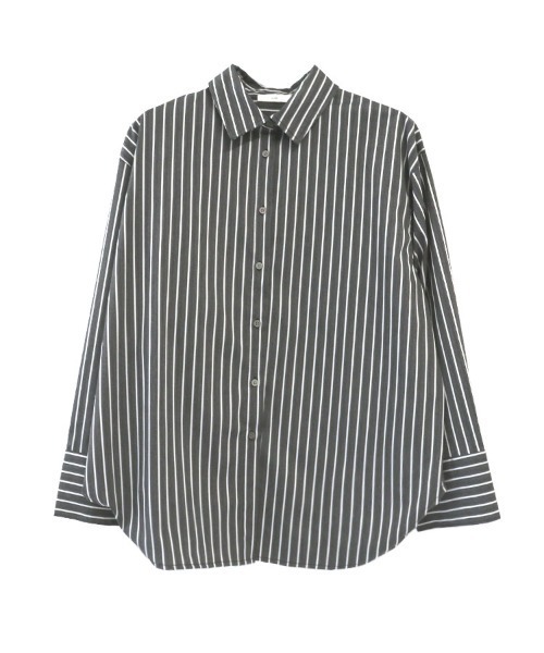 DONOBAN（ドノバン）の「【pufe】ストライプオーバーシャツ（シャツ/ブラウス・レディース・ホワイト/ブラック・ONE）」の6枚目の写真