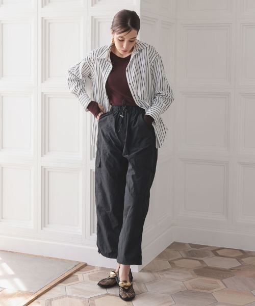 DONOBAN（ドノバン）の「【pufe】ストライプオーバーシャツ（シャツ/ブラウス・レディース・ホワイト/ブラック・ONE）」の16枚目の写真