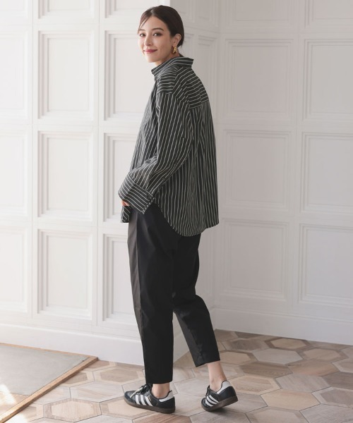 DONOBAN（ドノバン）の「【pufe】ストライプオーバーシャツ（シャツ/ブラウス・レディース・ホワイト/ブラック・ONE）」の18枚目の写真