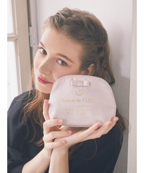 Maison de FLEUR（メゾンドフルール）の「サテンリボンラウンドポーチ