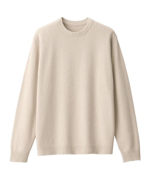 muji laboクルーネックセーター　M 自然のまんま　カシミア　ベージュ 無印良品ムジラボクルーネックセーターM 自然のまんまベージュ