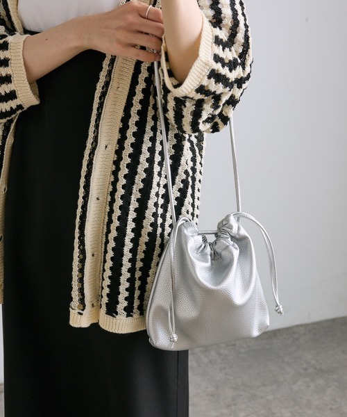 PUAL CE CIN(ピュアルセシン)の「巾着バッグ(ショルダーバッグ・レディース・ブラック/シルバー・FREE)」の18枚目の写真