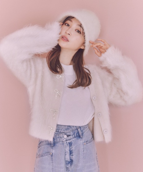 SNIDEL（スナイデル）の「ファークロシェハット（ハット・レディース・ダークグレー/アイボリー・FREE）」の14枚目の写真