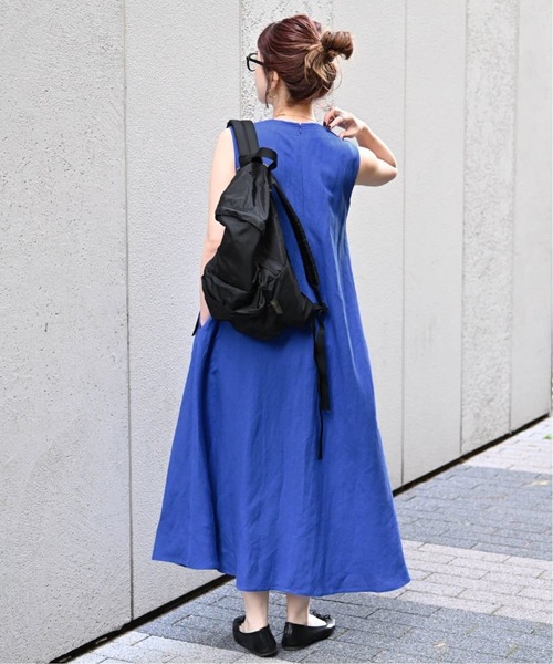 B.C STOCK(ベーセーストック)の「《追加2》リネンレーヨンスリーブレスワンピース(ワンピース・レディース・レッド/ブルー/ダークブルー/ブラック・FREE)」の15枚目の写真