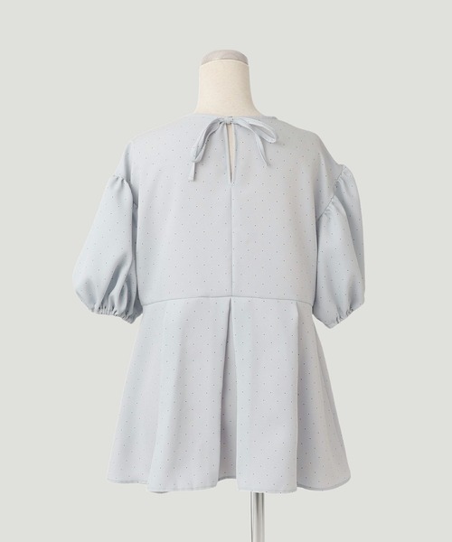 ブラウス シャツ ピンドット タック ペプラム ブラウス HUIT レディース セール】ピンドット タック ペプラム ブラウス HUIT（シャツ
