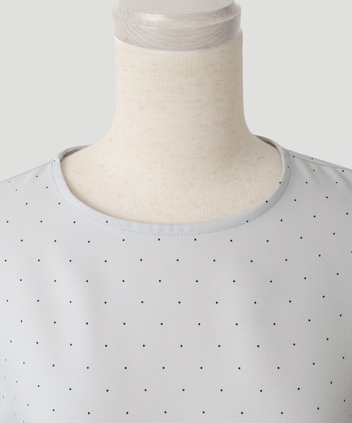 ブラウス シャツ ピンドット タック ペプラム ブラウス HUIT レディース セール】ピンドット タック ペプラム ブラウス HUIT（シャツ