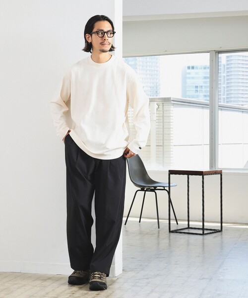 HELLY HANSEN（ヘリーハンセン）の「HELLY HANSEN / ロングスリーブライトワッフルクルーティー(ユニセックス)（Tシャツ/カットソー・メンズ・ナチュラル/ブラック・S/L/XL/M）」の4枚目の写真