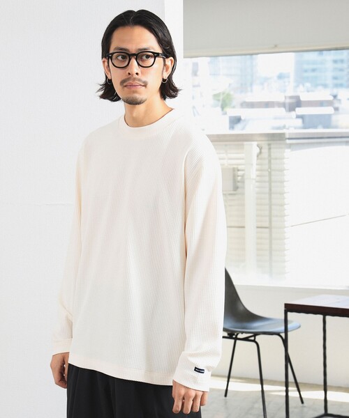 HELLY HANSEN（ヘリーハンセン）の「HELLY HANSEN / ロングスリーブライトワッフルクルーティー(ユニセックス)（Tシャツ/カットソー・メンズ・ナチュラル/ブラック・S/L/XL/M）」の6枚目の写真