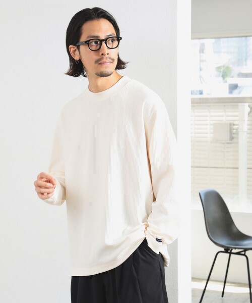 HELLY HANSEN（ヘリーハンセン）の「HELLY HANSEN / ロングスリーブライトワッフルクルーティー(ユニセックス)（Tシャツ/カットソー・メンズ・ナチュラル/ブラック・S/L/XL/M）」の7枚目の写真