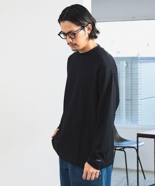 HELLY HANSEN（ヘリーハンセン）の「HELLY HANSEN / ロングスリーブライトワッフルクルーティー(ユニセックス)（Tシャツ/カットソー・メンズ・ナチュラル/ブラック・S/L/XL/M）」の14枚目の写真