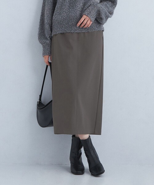 green label relaxing（グリーンレーベルリラクシング）の「［size SHORT/TALLあり］オルマイ ウラキモウ タイト スカート（スカート・レディース・ブラック/ライトブルー/オフホワイト/ブラウン/モカ/その他1/ベージュ・FREE/SHORT/TALL）」の4枚目の写真