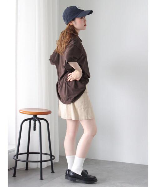 ehka sopo（エヘカソポ）の「ロゴ刺繍ハーフジップカットソー（Tシャツ/カットソー・レディース・グリーン/ブルー/グレー/ブラウン・F）」の11枚目の写真