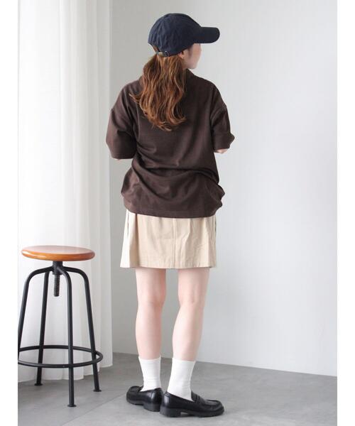 ehka sopo（エヘカソポ）の「ロゴ刺繍ハーフジップカットソー（Tシャツ/カットソー・レディース・グリーン/ブルー/グレー/ブラウン・F）」の12枚目の写真