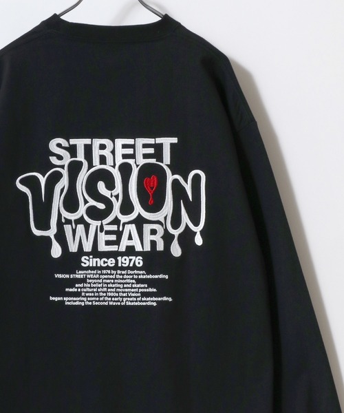 VISION STREET WEAR(ヴィジョンストリートウェア)の「VISION STREET WEAR/ヴィジョンストリートウエア ハート ゴースト レーシング 袖/バックプリント ワンポイントロゴ刺繍 オーバーサイズ ロンT 長袖 レディース メンズ(Tシャツ/カットソー・レディース・ホワイト/ブラック系その他2/ブラック系その他/ホワイト系その他2/ホワイト系その他/ブラック/グレー系その他・LL/M/L)」の5枚目の写真