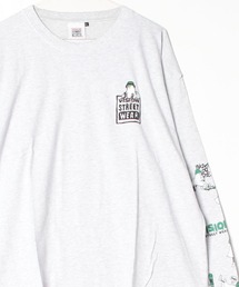 VISION STREET WEAR/ヴィジョンストリートウエア ハート ゴースト レーシング 袖/バックプリント ワンポイントロゴ刺繍 オーバーサイズ ロンT 長袖 レディース メンズ