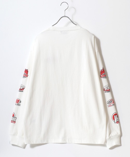 VISION STREET WEAR(ヴィジョンストリートウェア)の「VISION STREET WEAR/ヴィジョンストリートウエア ハート ゴースト レーシング 袖/バックプリント ワンポイントロゴ刺繍 オーバーサイズ ロンT 長袖 レディース メンズ(Tシャツ/カットソー・レディース・ホワイト/ブラック系その他2/ブラック系その他/ホワイト系その他2/ホワイト系その他/ブラック/グレー系その他・LL/M/L)」の9枚目の写真