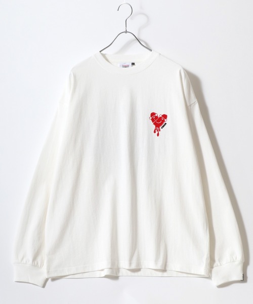 VISION STREET WEAR(ヴィジョンストリートウェア)の「VISION STREET WEAR/ヴィジョンストリートウエア ハート ゴースト レーシング 袖/バックプリント ワンポイントロゴ刺繍 オーバーサイズ ロンT 長袖 レディース メンズ(Tシャツ/カットソー・レディース・ホワイト/ブラック系その他2/ブラック系その他/ホワイト系その他2/ホワイト系その他/ブラック/グレー系その他・LL/M/L)」の11枚目の写真