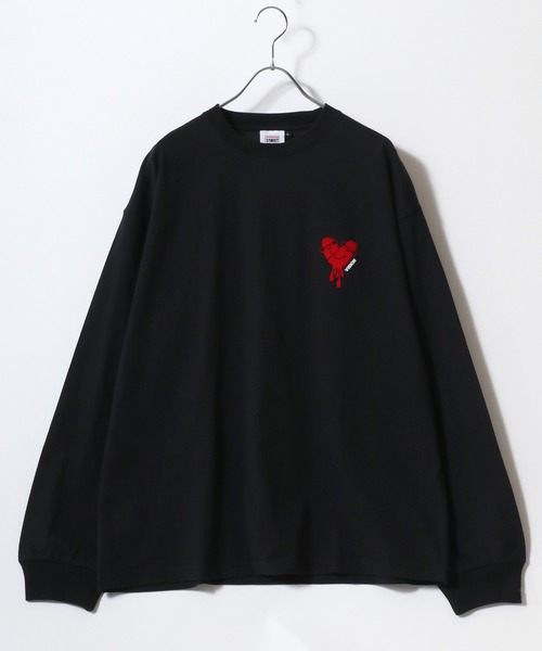 VISION STREET WEAR(ヴィジョンストリートウェア)の「VISION STREET WEAR/ヴィジョンストリートウエア ハート ゴースト レーシング 袖/バックプリント ワンポイントロゴ刺繍 オーバーサイズ ロンT 長袖 レディース メンズ(Tシャツ/カットソー・レディース・ホワイト/ブラック系その他2/ブラック系その他/ホワイト系その他2/ホワイト系その他/ブラック/グレー系その他・LL/M/L)」の13枚目の写真
