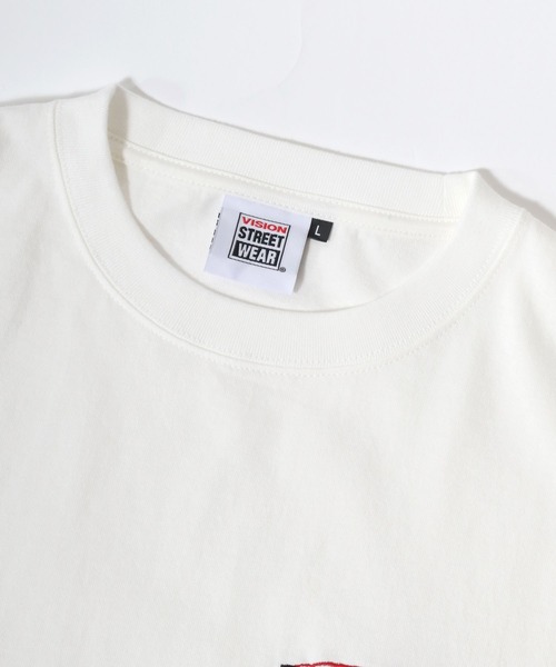 VISION STREET WEAR(ヴィジョンストリートウェア)の「VISION STREET WEAR/ヴィジョンストリートウエア ハート ゴースト レーシング 袖/バックプリント ワンポイントロゴ刺繍 オーバーサイズ ロンT 長袖 レディース メンズ(Tシャツ/カットソー・レディース・ホワイト/ブラック系その他2/ブラック系その他/ホワイト系その他2/ホワイト系その他/ブラック/グレー系その他・LL/M/L)」の19枚目の写真