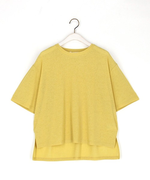 NICOLE white（ニコルホワイト）の「シアースラブ5分袖TEE（Tシャツ/カットソー・レディース・ブラック/グレー/チャコール/イエロー・FREE）」の6枚目の写真