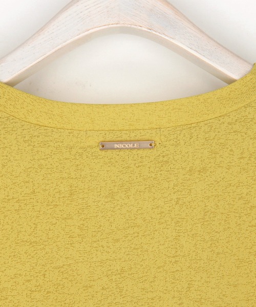 NICOLE white（ニコルホワイト）の「シアースラブ5分袖TEE（Tシャツ/カットソー・レディース・ブラック/グレー/チャコール/イエロー・FREE）」の11枚目の写真