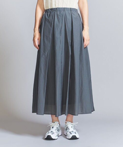 BEAUTY&YOUTH UNITED ARROWS（ビューティーアンドユースユナイテッドアローズ）の「【WEB限定】ナイロンコットン タックギャザースカート -ウォッシャブル-（スカート・レディース・ダークグレー/ライトグレー/ブラック・FREE）」の13枚目の写真