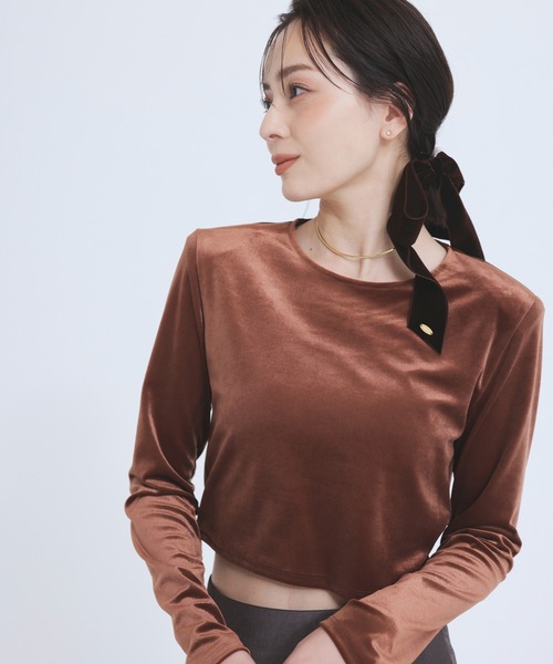 【タグ付き新品未使用】anuans ベロアカットトップス CAMEL アニュアンス anuans ベロアカットトップス （CAMEL） -靴