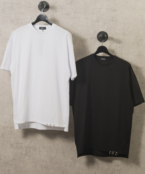 REGIEVO(レジエボ)の「REGIEVO スソピアス付き半袖Tシャツ(Tシャツ/カットソー・メンズ・オフホワイト/ブラック・LARGE/MEDIUM)」の14枚目の写真
