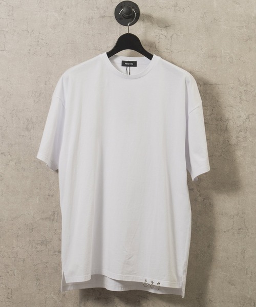 REGIEVO(レジエボ)の「REGIEVO スソピアス付き半袖Tシャツ(Tシャツ/カットソー・メンズ・オフホワイト/ブラック・LARGE/MEDIUM)」の15枚目の写真