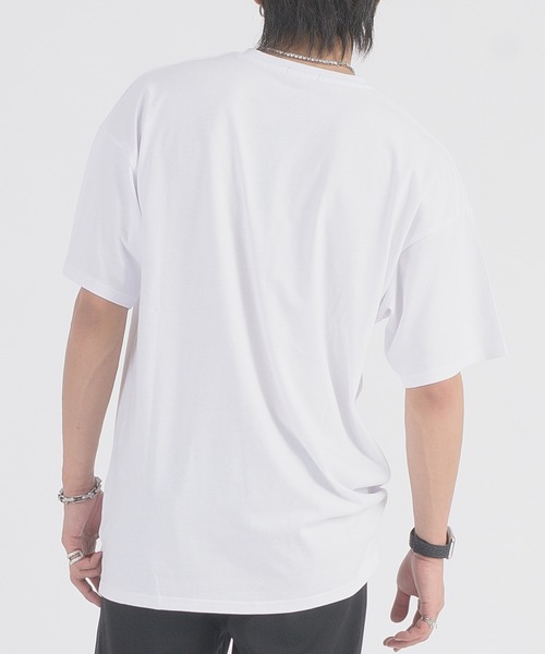 REGIEVO(レジエボ)の「REGIEVO スソピアス付き半袖Tシャツ(Tシャツ/カットソー・メンズ・オフホワイト/ブラック・LARGE/MEDIUM)」の8枚目の写真