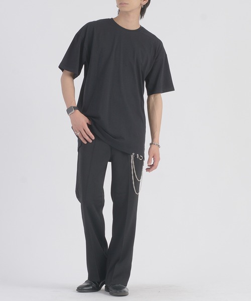 REGIEVO(レジエボ)の「REGIEVO スソピアス付き半袖Tシャツ(Tシャツ/カットソー・メンズ・オフホワイト/ブラック・LARGE/MEDIUM)」の16枚目の写真