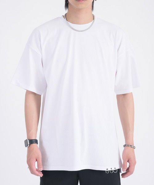 REGIEVO(レジエボ)の「REGIEVO スソピアス付き半袖Tシャツ(Tシャツ/カットソー・メンズ・オフホワイト/ブラック・LARGE/MEDIUM)」の10枚目の写真