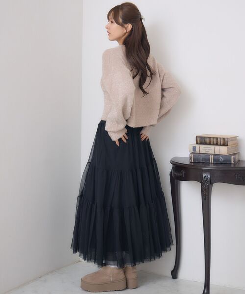 RETRO GIRL（レトロガール）の「【新色追加】ティアードチュールスカート（スカート・レディース・ブラウン/ブラック/ナチュラル/ブラウン系その他/カモフラージュ・FREE）」の17枚目の写真