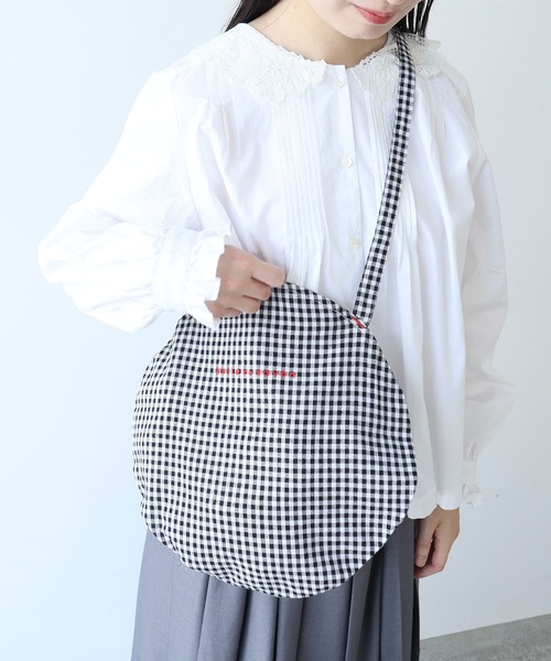 bulle de savon(ビュルデサボン)の「△ロゴ まるバッグ(ショルダーバッグ・レディース・キナリ/その他1/その他2/レッド・FREE)」の5枚目の写真