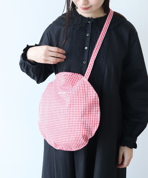 bulle de savon(ビュルデサボン)の「△ロゴ まるバッグ(ショルダーバッグ・レディース・キナリ/その他1/その他2/レッド・FREE)」の10枚目の写真