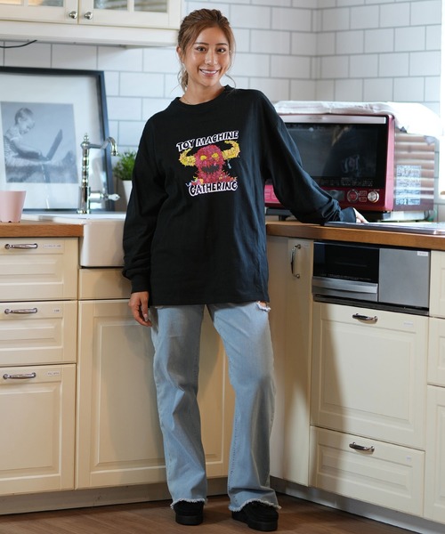 TOY MACHINE(トイ マシーン)の「【ムラサキスポーツ限定】TOY MACHINE/トイマシーン ロンT ビックシルエット MTMFELT16(Tシャツ/カットソー・レディース・ブラック/ホワイト・M/L)」の11枚目の写真